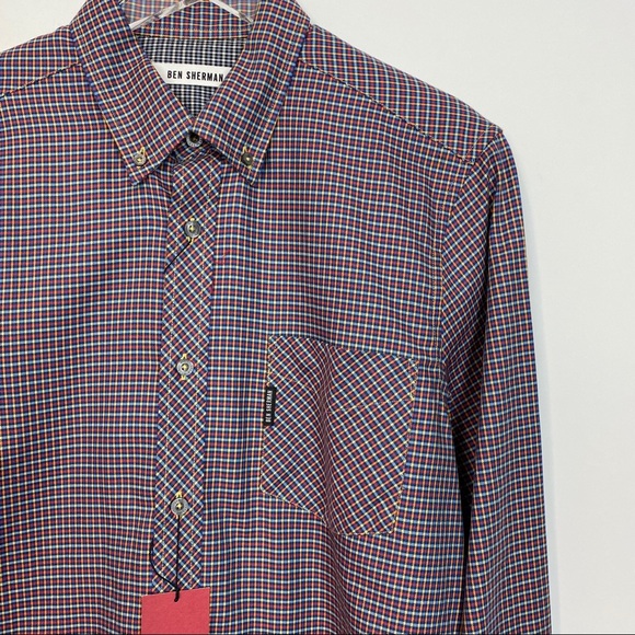 Ben Sherman Mod Checked Shirt in Staples NWT M - Picture 8 of 8